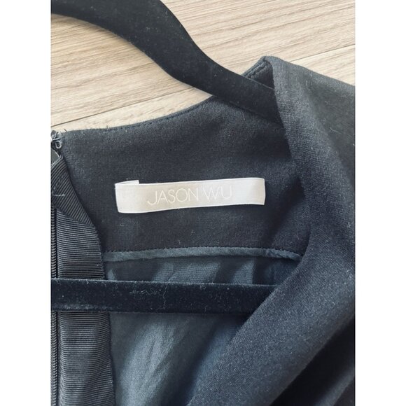 Jason Wu Sleeveless Peplum City Sleeveless Twisted Knot Knit Top-Black Medium - Picture 3 of 6